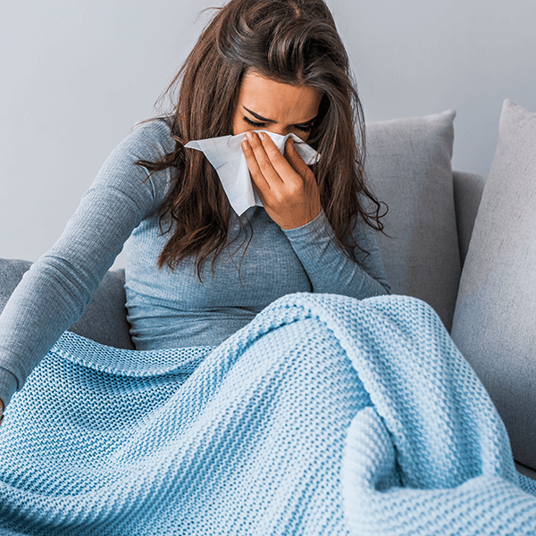 Objaw alergii: wydzielina z nosa